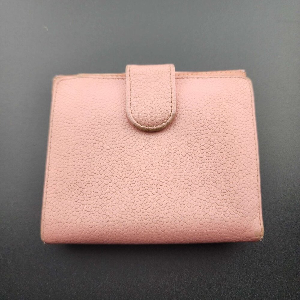 CHANEL Pink Caviar Skin CoCo Mark Bifold Wallet & Coin Purse - Picture 4 of 14